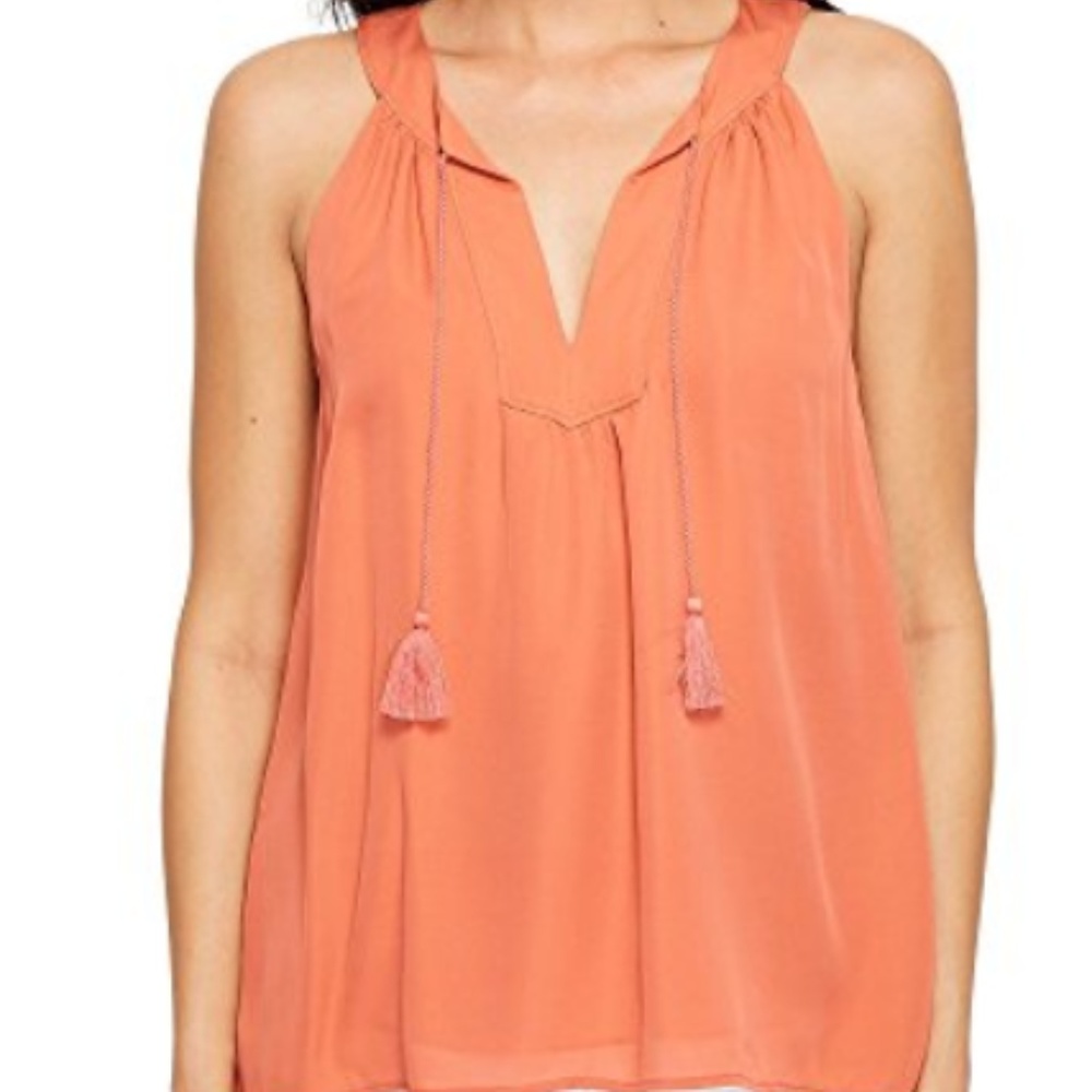 Joie Kadeem Tassel Blouse in Deep Blossom